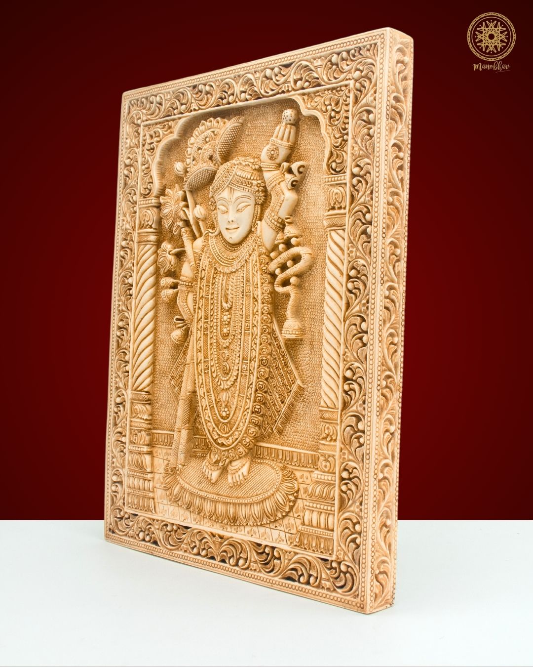 Handcrafted Shreenath Ji Wall Hanging Frame | Divine Home Decor for Pooja Room and Office