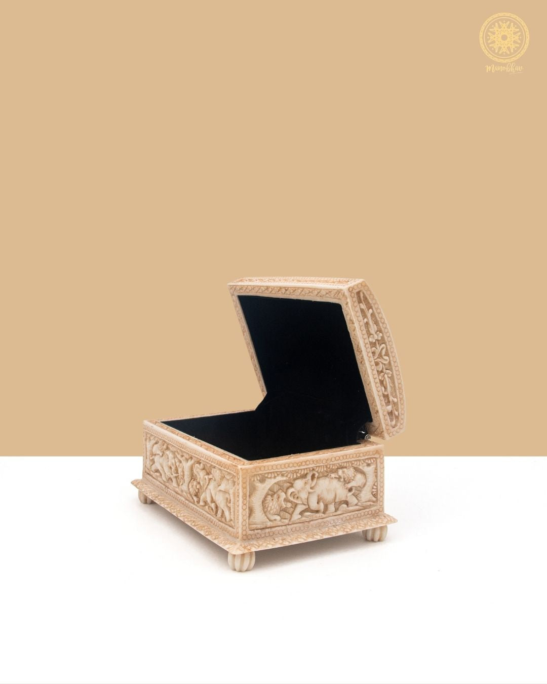 Beautifully Carved Jewelry Storage Chest | Elegant Casket Jewelry Box