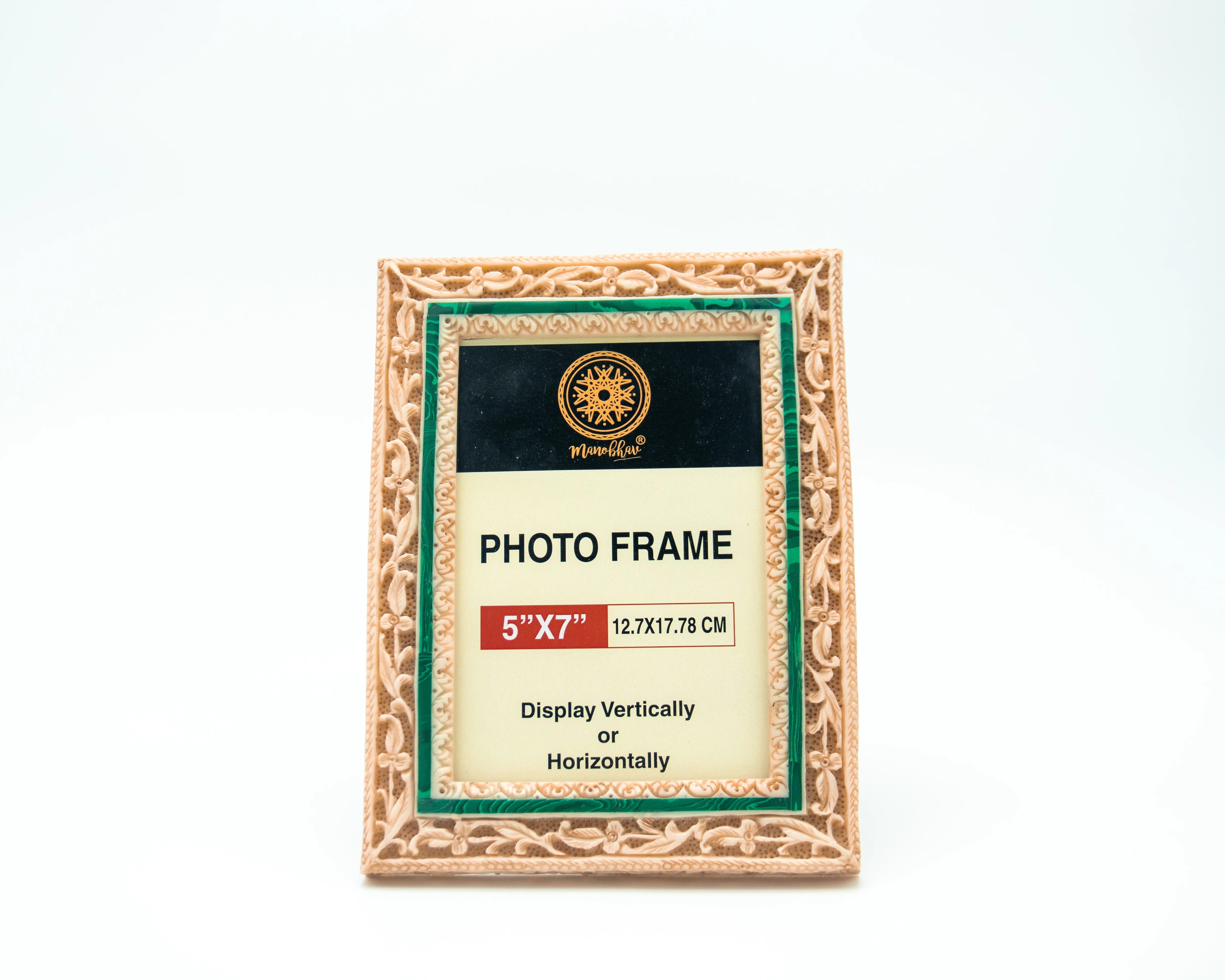 Hand-Carved-Resin-Art-Photo-Frame-Stand-French-Ivory-Picture-Frame