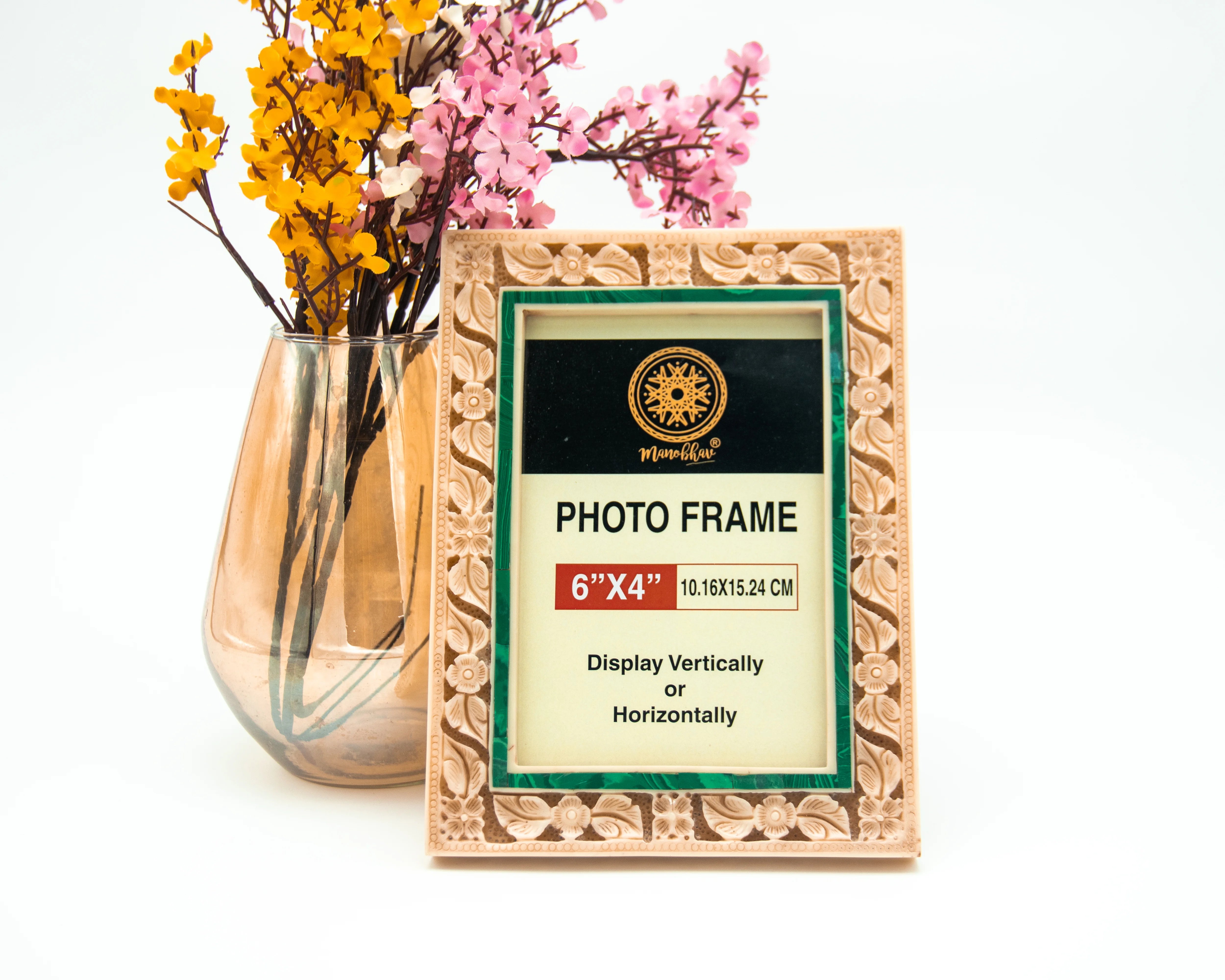 Handcrafted Resin Art Photo Frame Stand | French Ivory Picture Frame