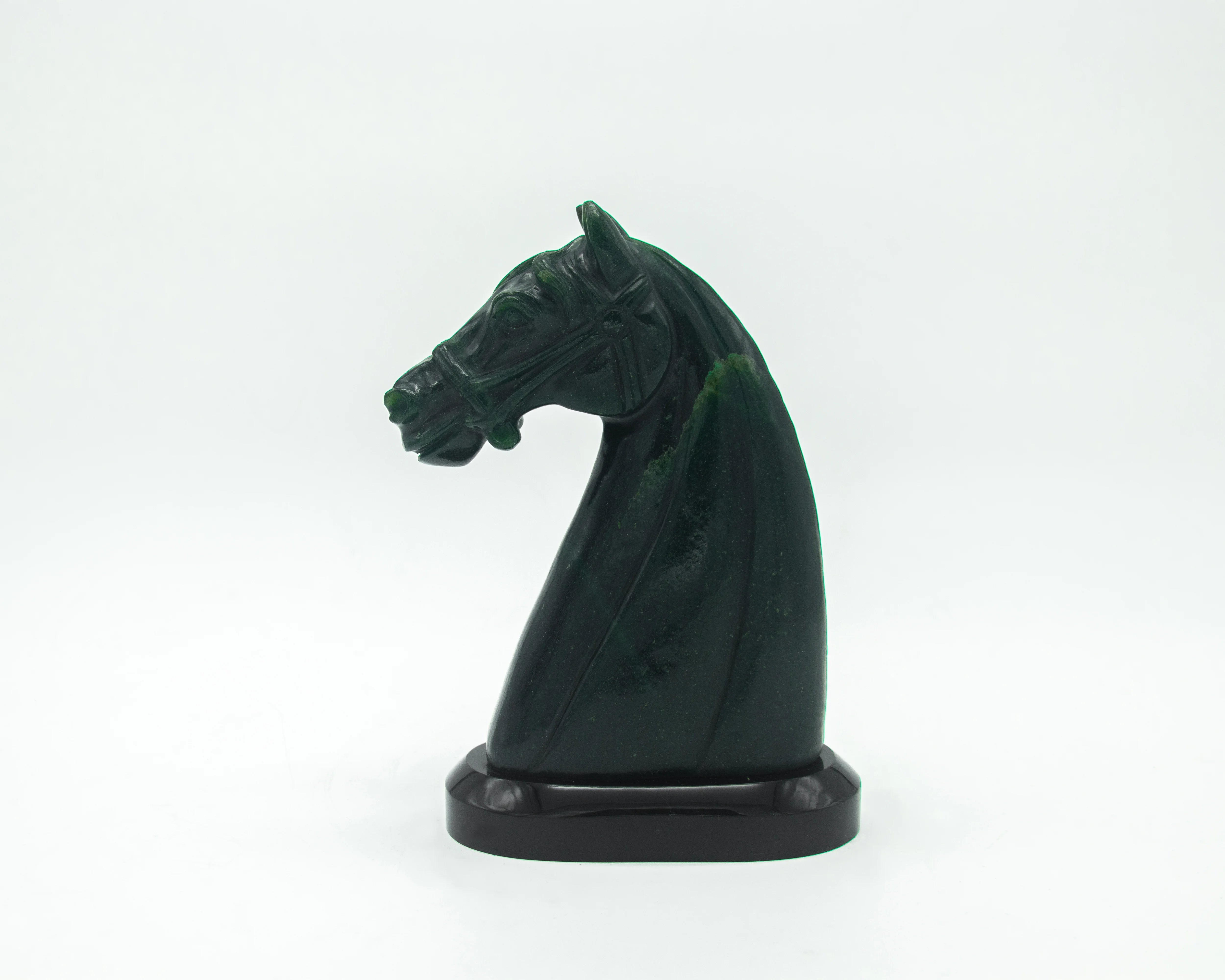 Hand carved Green Aventurine Horse Statue | Animal Art Sculpture