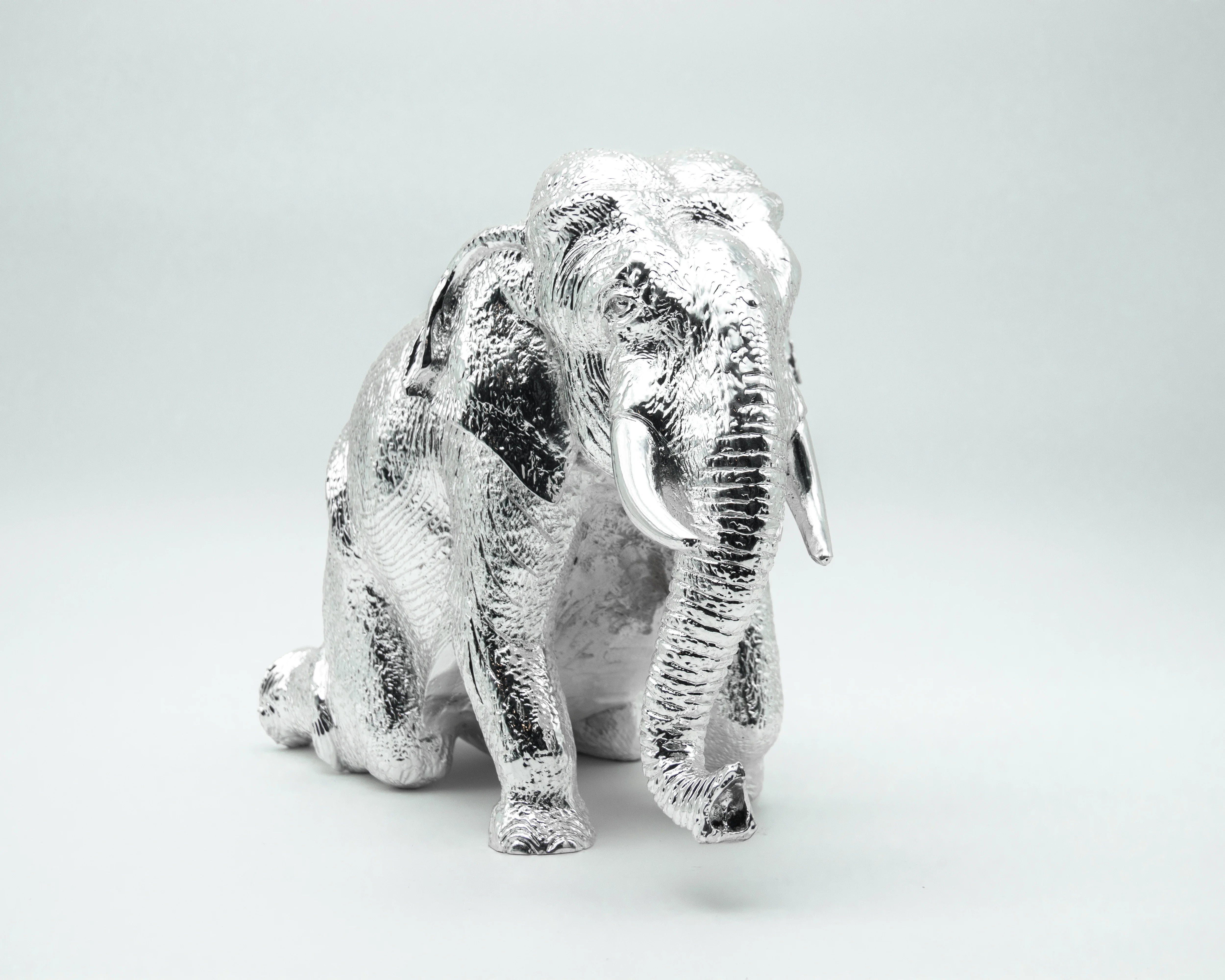Silver-Plated-Elephan-Showpiece-Handcrafted-Decor